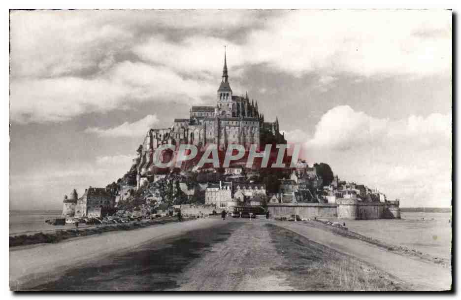 Mont Saint Michel CPA vue de la digue